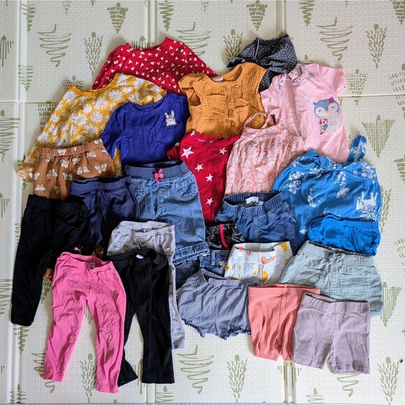 Old Navy Other - Baby Girl 18-24 Months Clothing Lot 25PC Bundle Dresses Tops Shorts Pants Nike